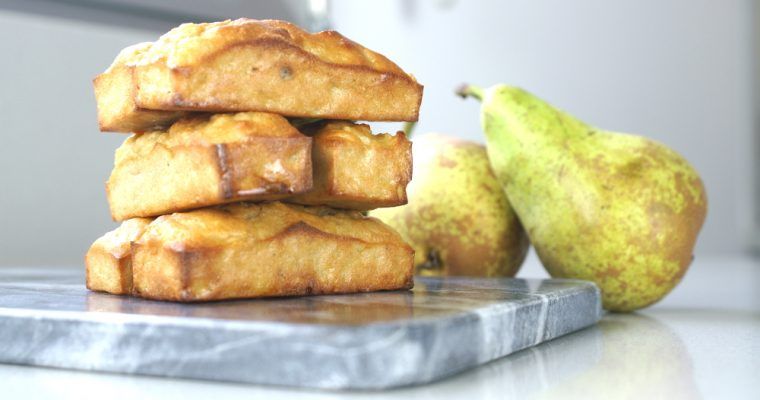 sugar free pear almond loaves