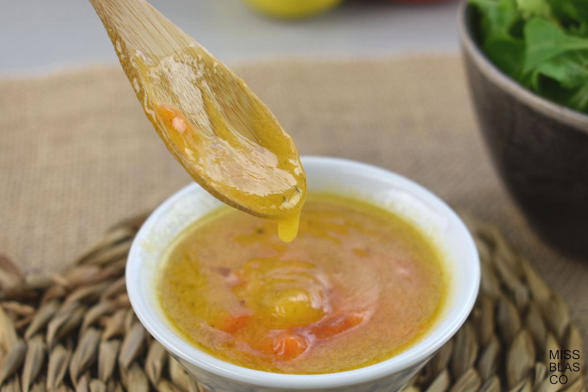 Persimmon Mustard Vinaigrette Detail