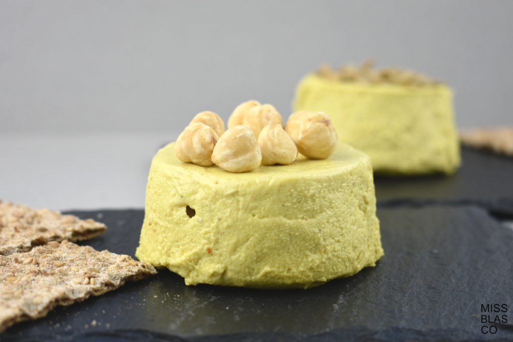 Curry-Flavored Vegan Cheese with hazelnuts