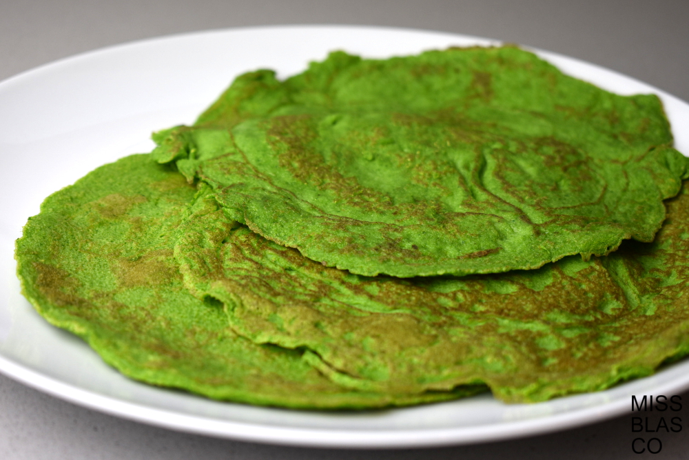 low carb spinach crepes