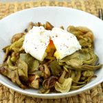 salteado de alcachofas