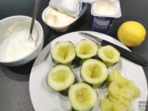 Elaboración bocados de pepino