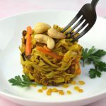 salteado de lentejas rojas