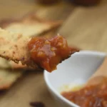 tomato chutney in a cracker