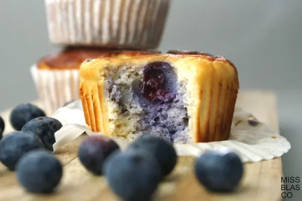 Cottage Cheese Blueberry Muffins